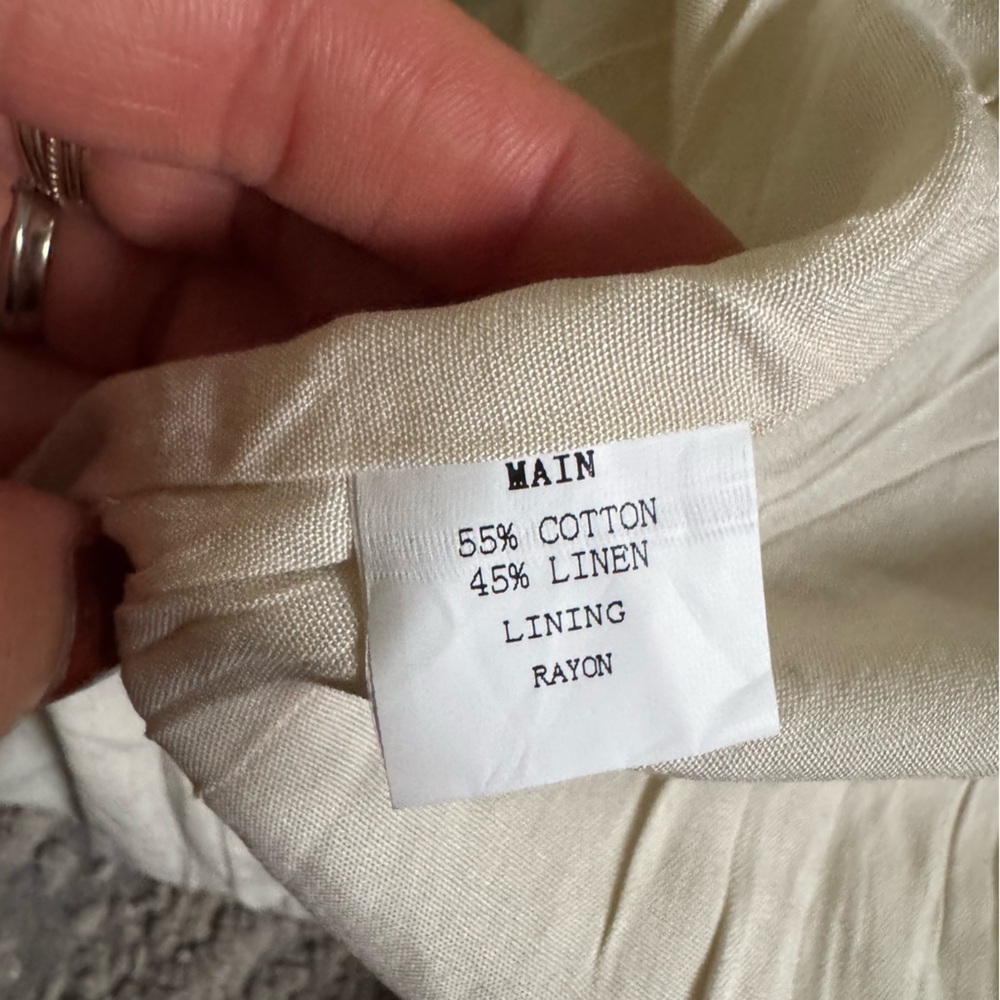 SHOWPO Cincinnati maxi beige Dress off shoulder cotton linen slit classy 10 new - Picture 6 of 15